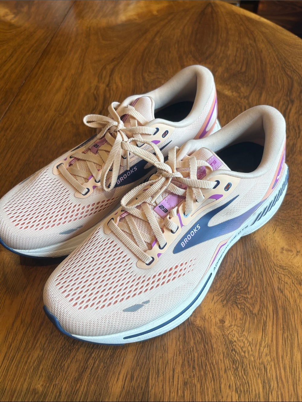 Brooks Women’s Athletic Shoes - Light Peach with Purple Highlights